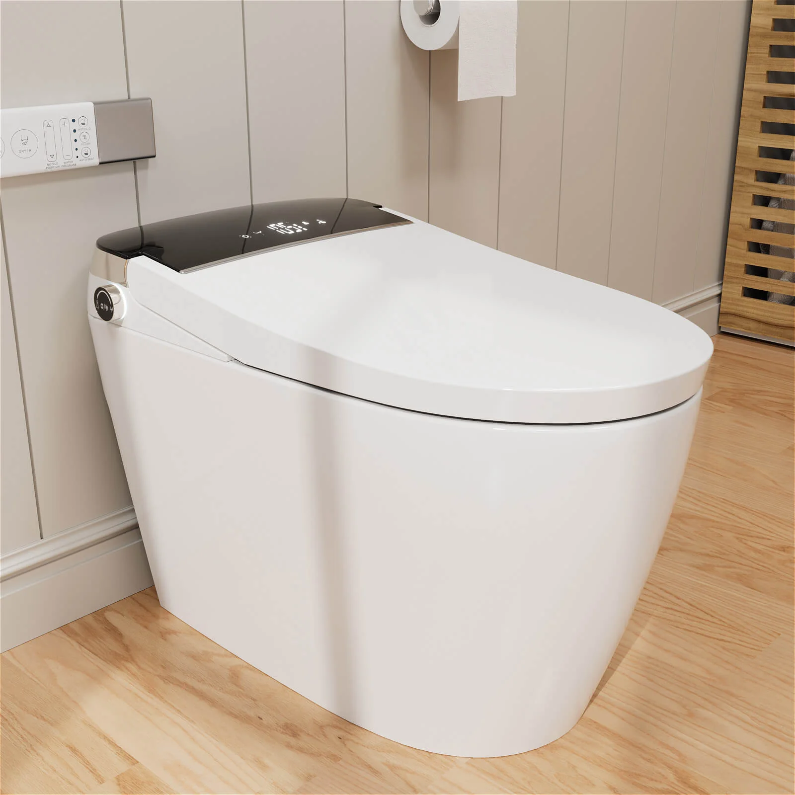 One-Piece Smart Toilet with Built-in Bidet, LED Night Light, Heated Seat, Warm Water - Image 21