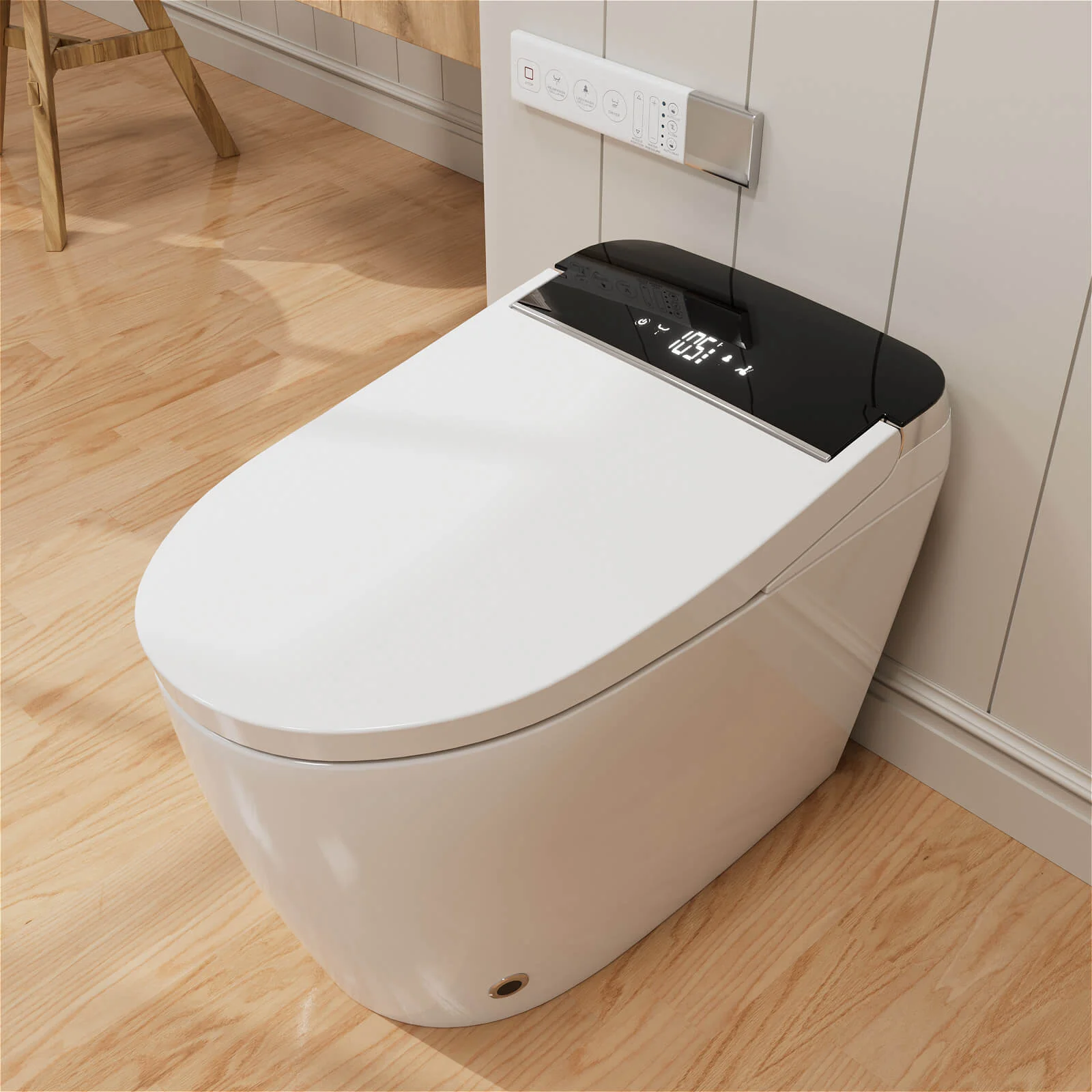 One-Piece Smart Toilet with Built-in Bidet, LED Night Light, Heated Seat, Warm Water - Image 22