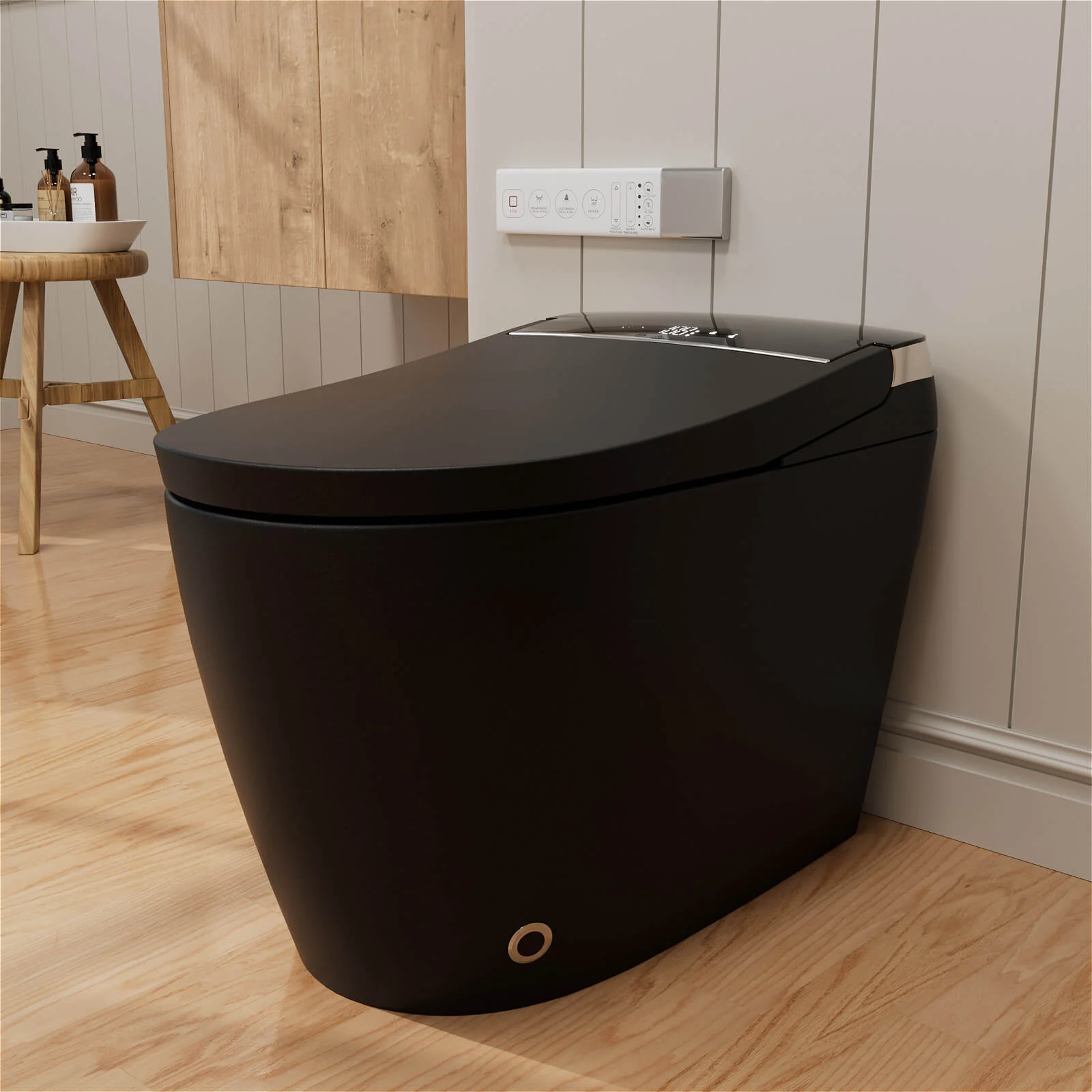 One-Piece Smart Toilet with Built-in Bidet, LED Night Light, Heated Seat, Warm Water - Image 4