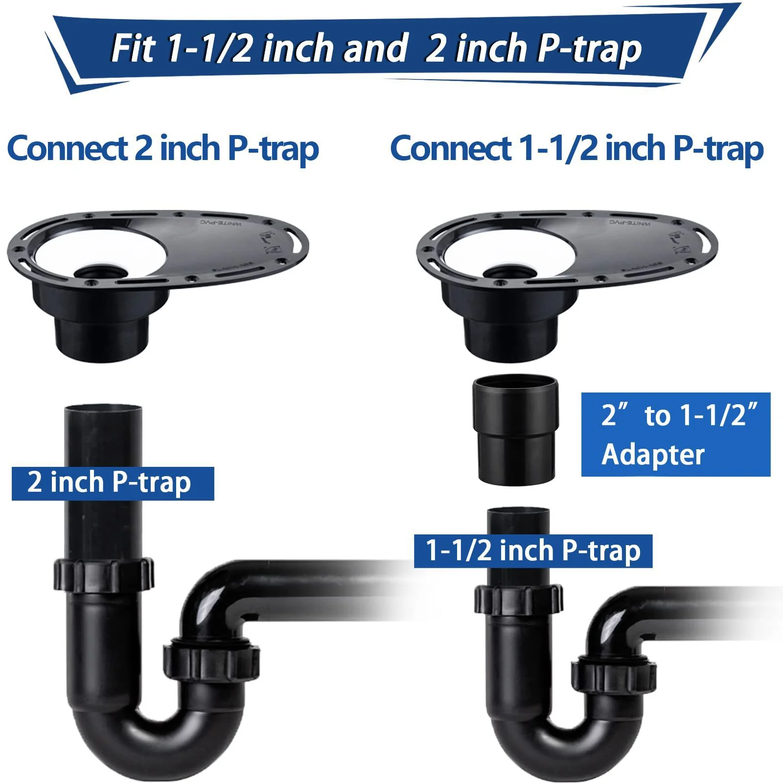 Freestanding Bathtub Drain Rough-in Kit for Freestanding Tub, with Brass Pipe and ABS Pipe - Image 3