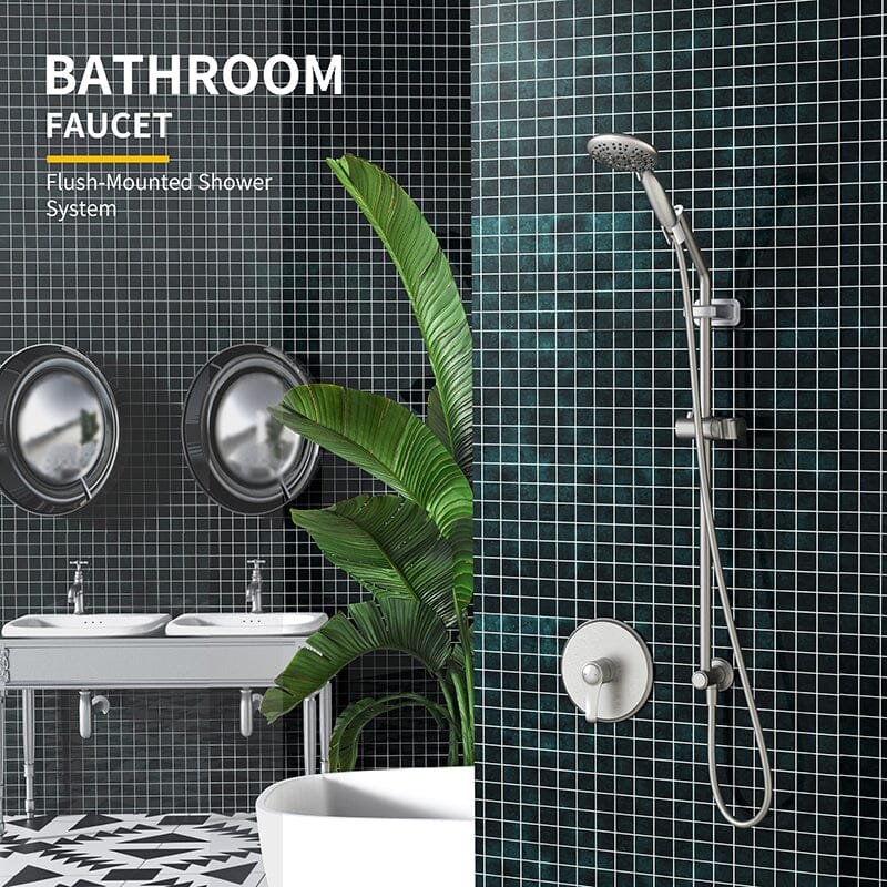 Full Slide Bar Multi Function 4.7'' Massage Shower Head with Valve - Image 23