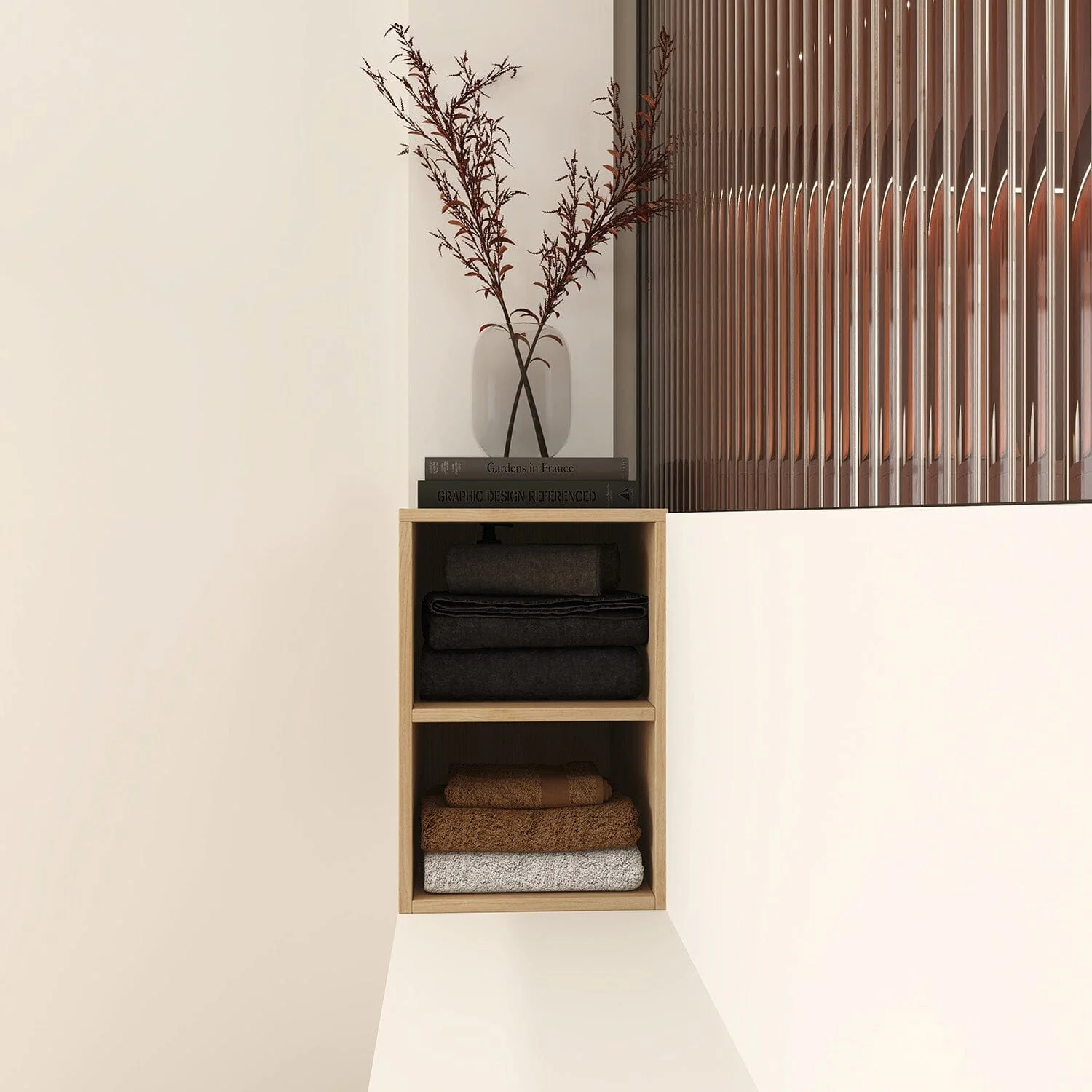 Giving Tree 12 Inch Double Layer Small Wall Mounted Storage Shelves for Small Bathroom - Image 4