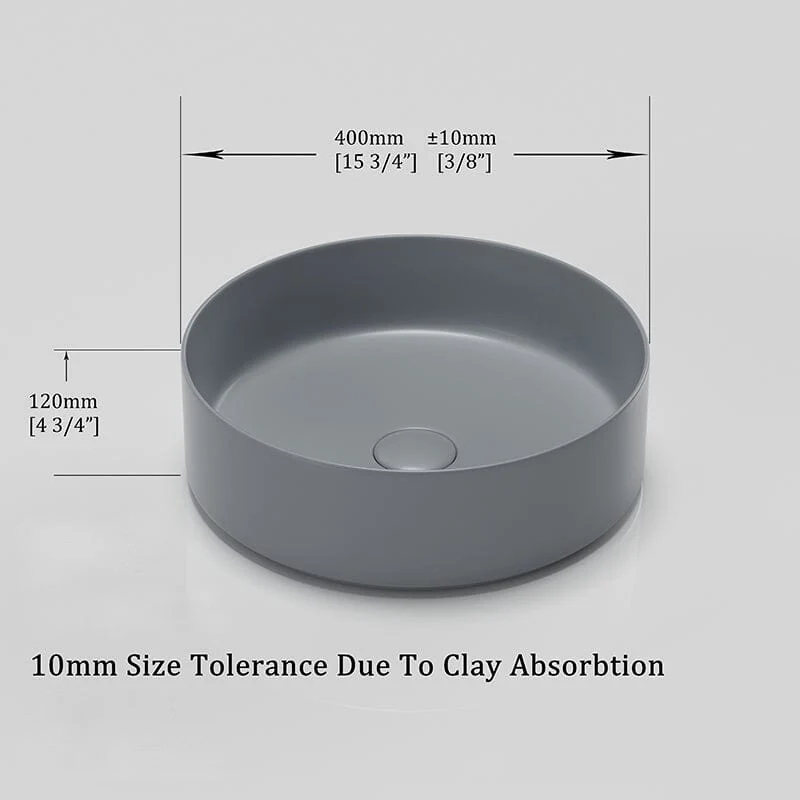 Giving Tree 15.75'' Bathroom Sink Art Ceramic Round Vessel - Image 12