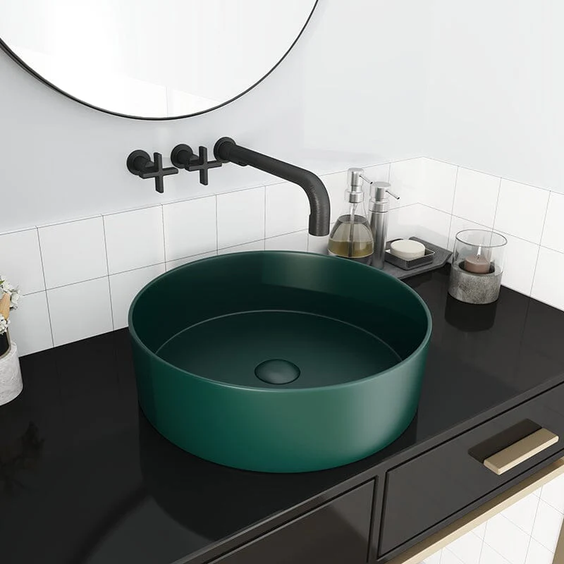 Giving Tree 15.75'' Bathroom Sink Art Ceramic Round Vessel - Image 49