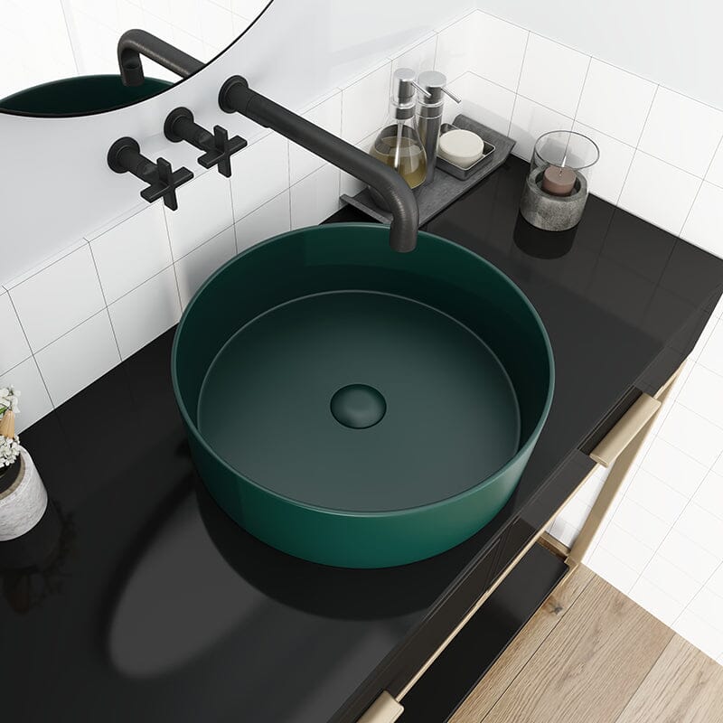 Giving Tree 15.75'' Bathroom Sink Art Ceramic Round Vessel - Image 51