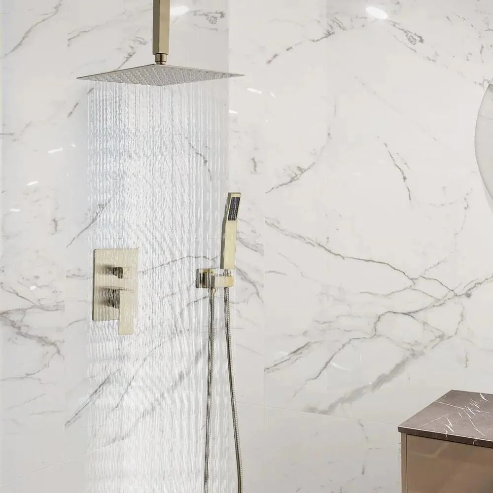 2-Spray Patterns with 1.8 GPM 16 in. Rainfall Shower Head Ceiling Mount Dual Shower Heads - Image 28