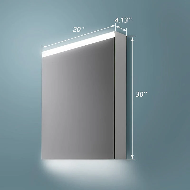 20 x 30 Inch Dimmable LED Bathroom Mirror Cabinet with 3-Tier Storage Shelves - Image 7