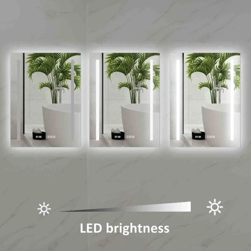 24 x 32 Inch LED Bathroom Mirror with Anti Fog Dimmable Touch Button - Image 5
