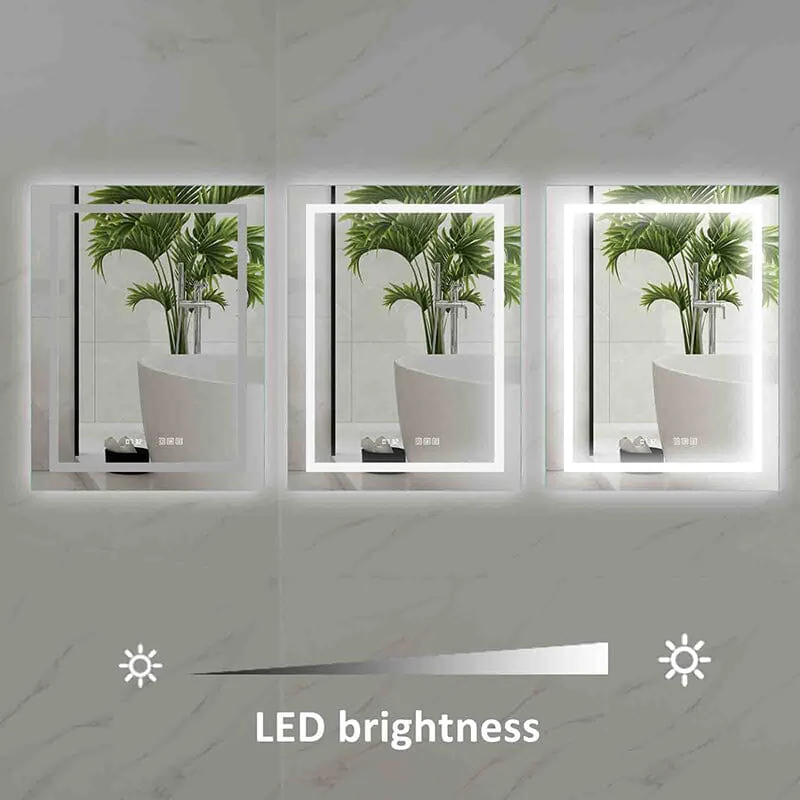 28 x 36 Inch LED Bathroom Mirror with Night light Anti Fog Dimmable Touch Button Slim - Image 5