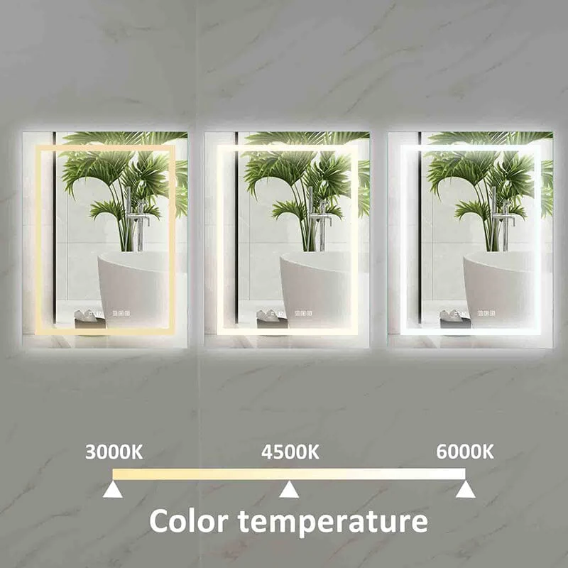 28 x 36 Inch LED Bathroom Mirror with Night light Anti Fog Dimmable Touch Button Slim - Image 6