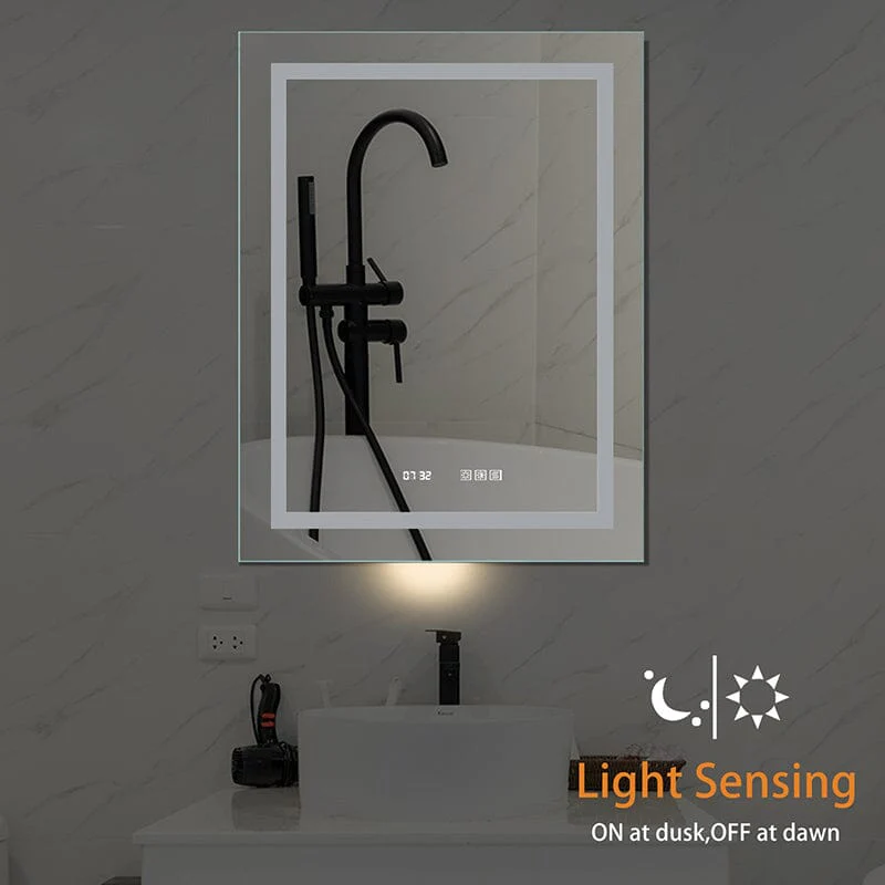 28 x 36 Inch LED Bathroom Mirror with Night light Anti Fog Dimmable Touch Button Slim - Image 7