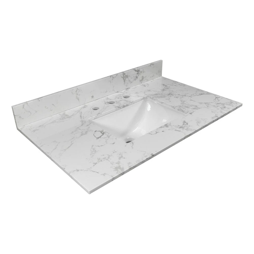 Giving Tree 31‘’ bathroom vanity with rectangle ceramic sink with 3 faucet hole - Image 6