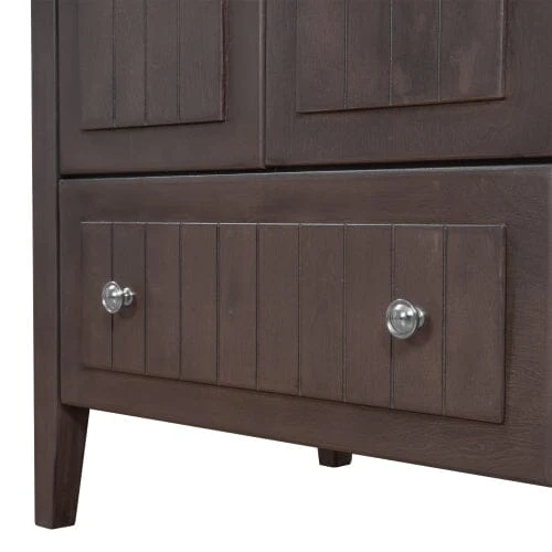 Giving Tree 36" Bathroom Vanity Base Only, Solid Wood Frame and MDF Boards, Brown - Image 14