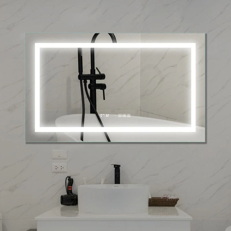 40 x 24 Inch LED Bathroom Mirror with Night Light Anti Fog Dimmable Wall Mounted - Image 3