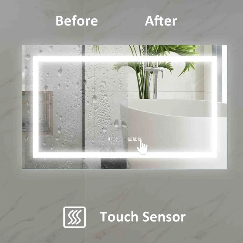 40 x 24 Inch LED Bathroom Mirror with Night Light Anti Fog Dimmable Wall Mounted - Image 5