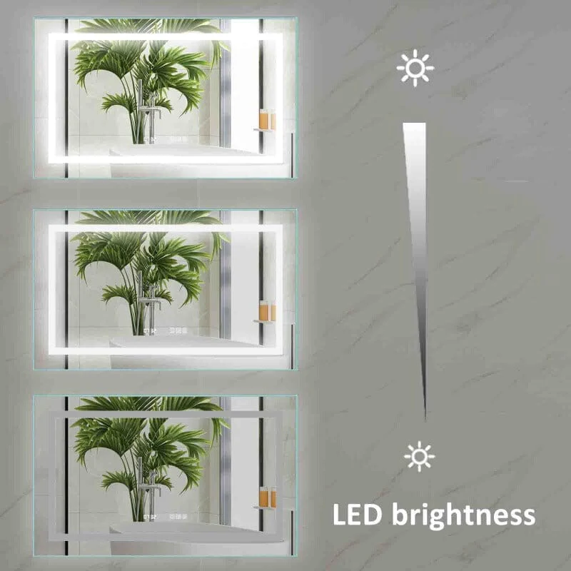 40 x 24 Inch LED Bathroom Mirror with Night Light Anti Fog Dimmable Wall Mounted - Image 7