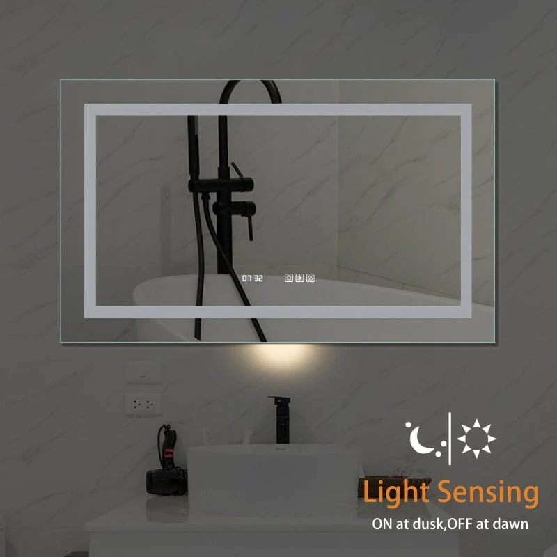 40 x 24 Inch LED Bathroom Mirror with Night Light Anti Fog Dimmable Wall Mounted - Image 9