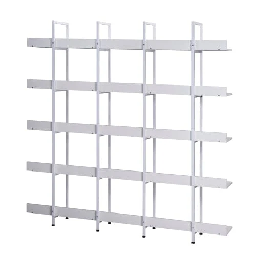 Giving Tree 5 Tier Bookcase Home Office Open Bookshelf, Vintage Industrial Style Shelf with Metal Frame, MDF Board - Image 7