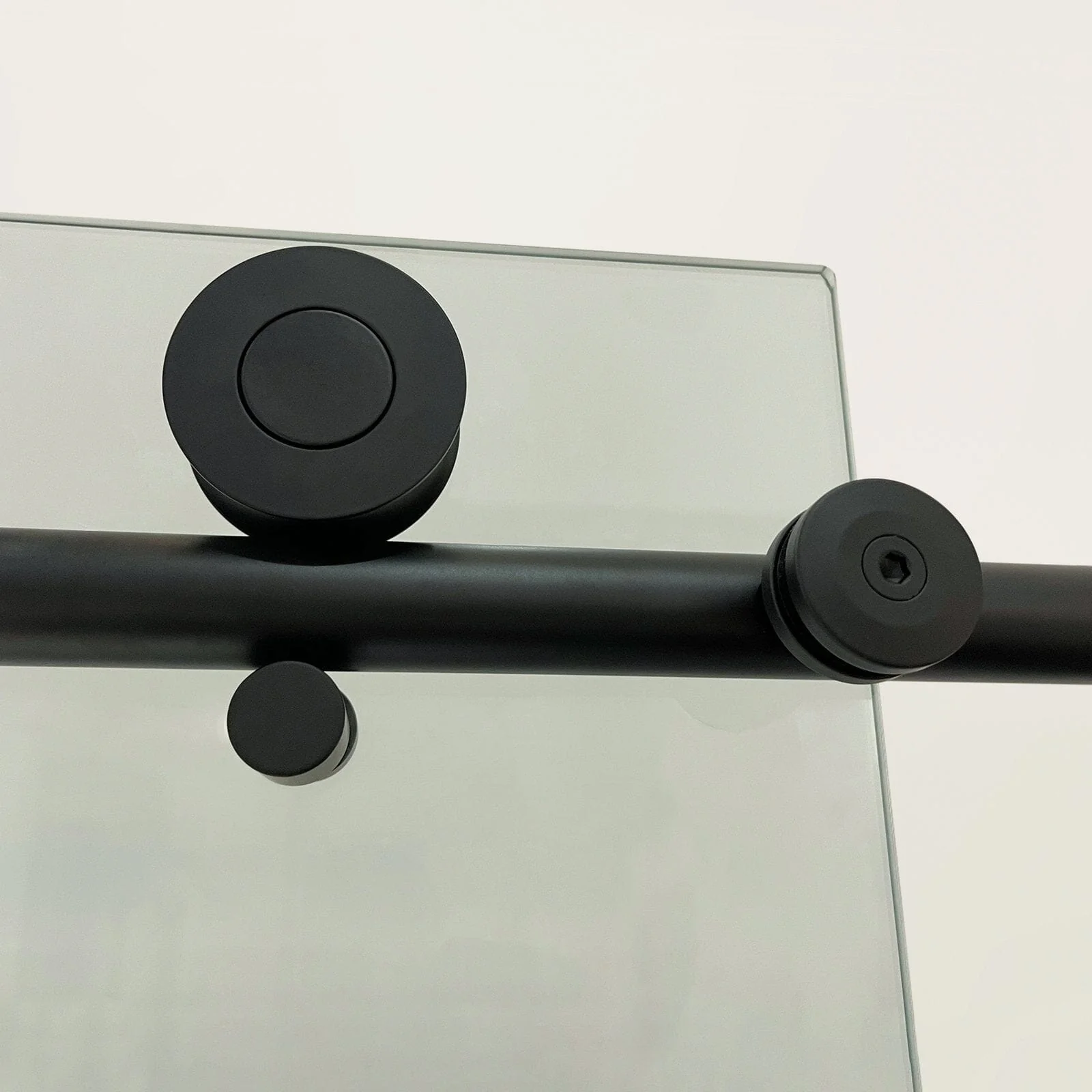 56-60"W x 74"H Frameless Explosion-proof Glass Bathroom Shower Door Two-way Sliding Black - Image 8