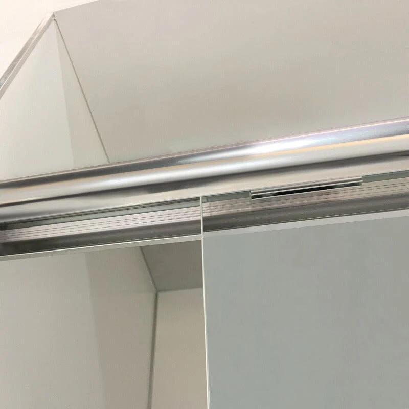 Giving Tree 60'' x 70'' Semi-Frameless Explosion-proof Glass Bathroom Shower Door Two-way Sliding Chrome - Image 7