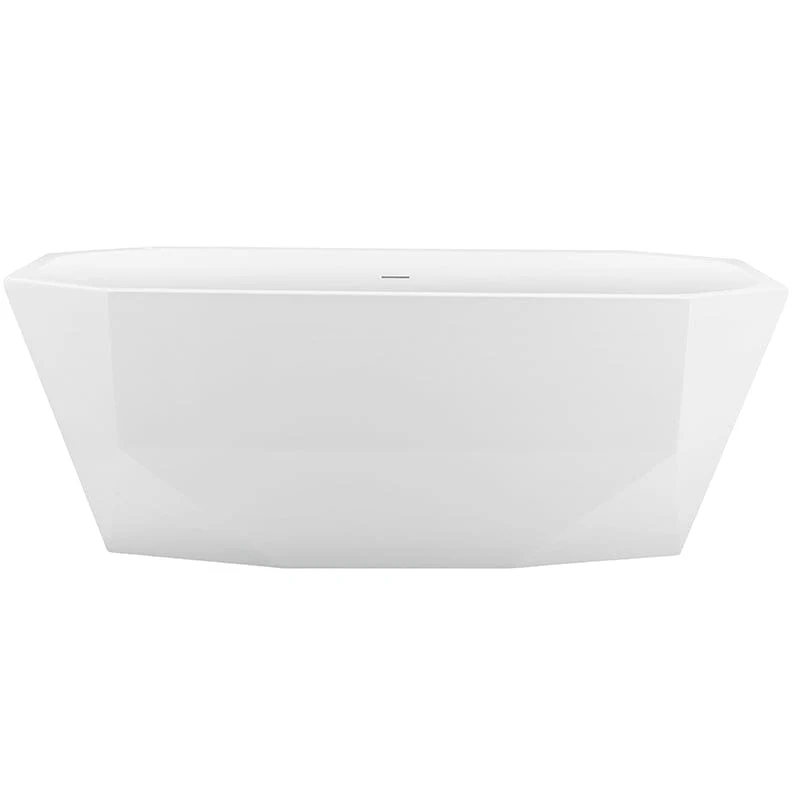 Mokleba 63" Acrylic Tub Rectangular Freestanding Soaking Bathtub - Image 5
