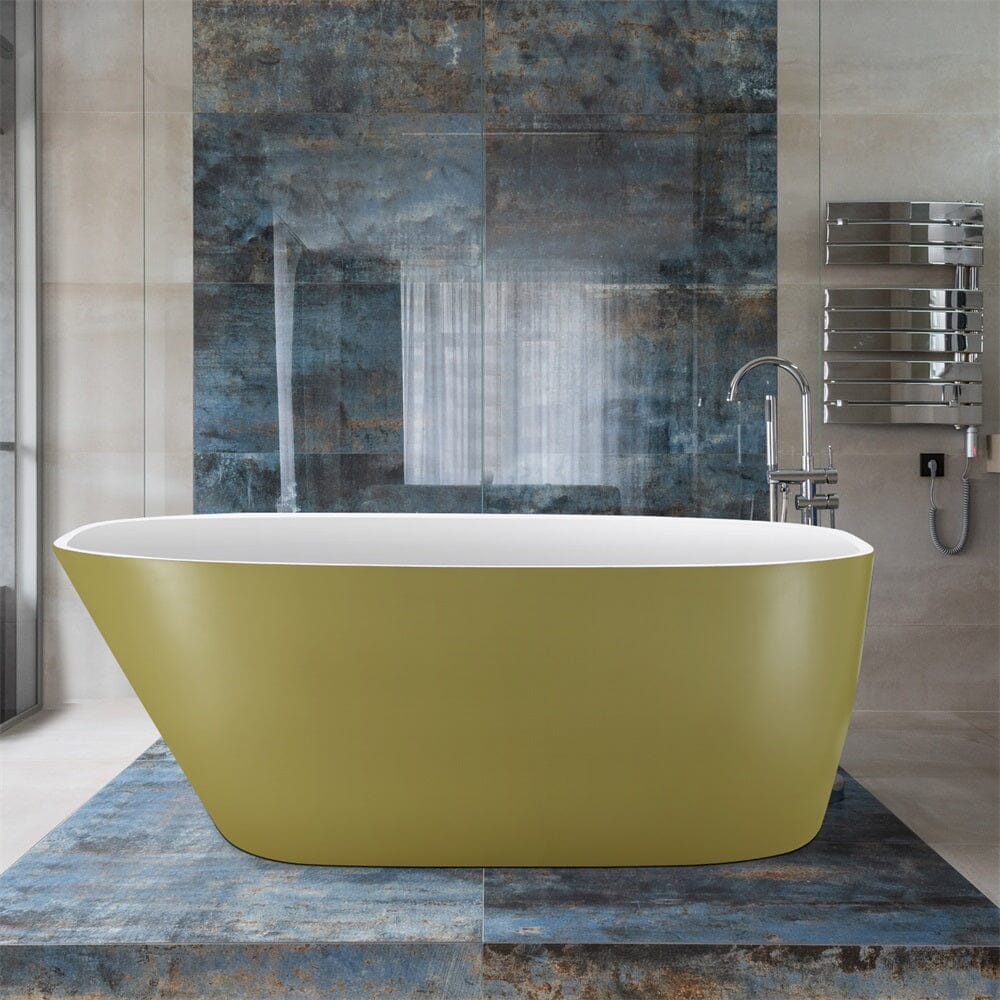 Mokleba 63" Acrylic End Drain Freestanding Tub with Pop-up Drain - Image 11