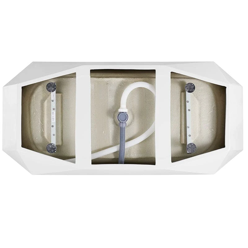 Mokleba 67" Acrylic Tub Rectangular Freestanding Soaking Bathtub - Image 10