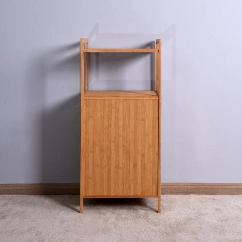 Giving Tree Bathroom Laundry Basket Bamboo Storage Basket 2-Tier Shelf - Image 5