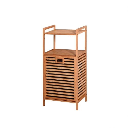 Giving Tree Bathroom Laundry Basket Bamboo Storage Basket 2-Tier Shelf - Image 7