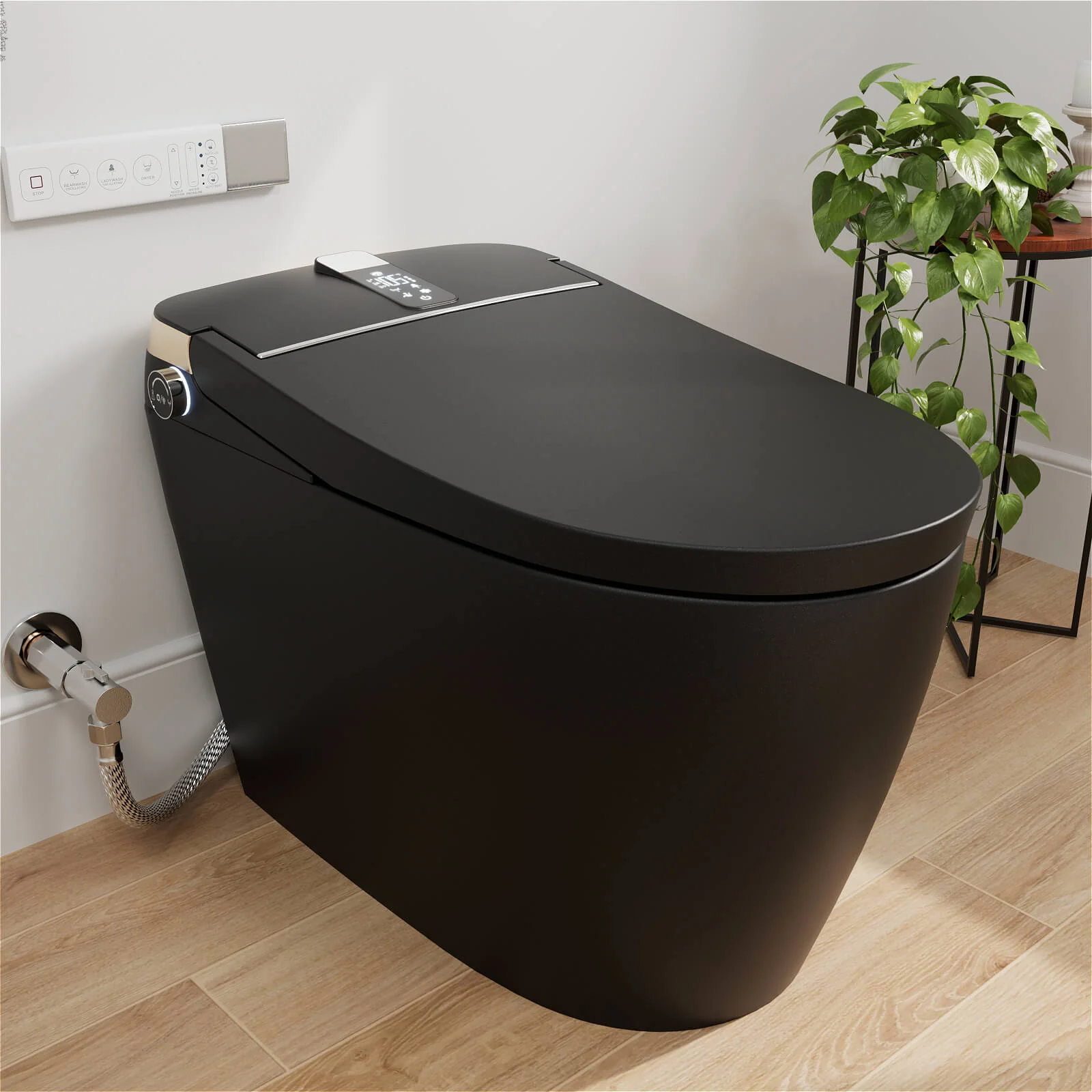 Tankless Elongated Smart Bidet Toilet with Heated Seat, Warm Air Dryer, Night Light - Image 14
