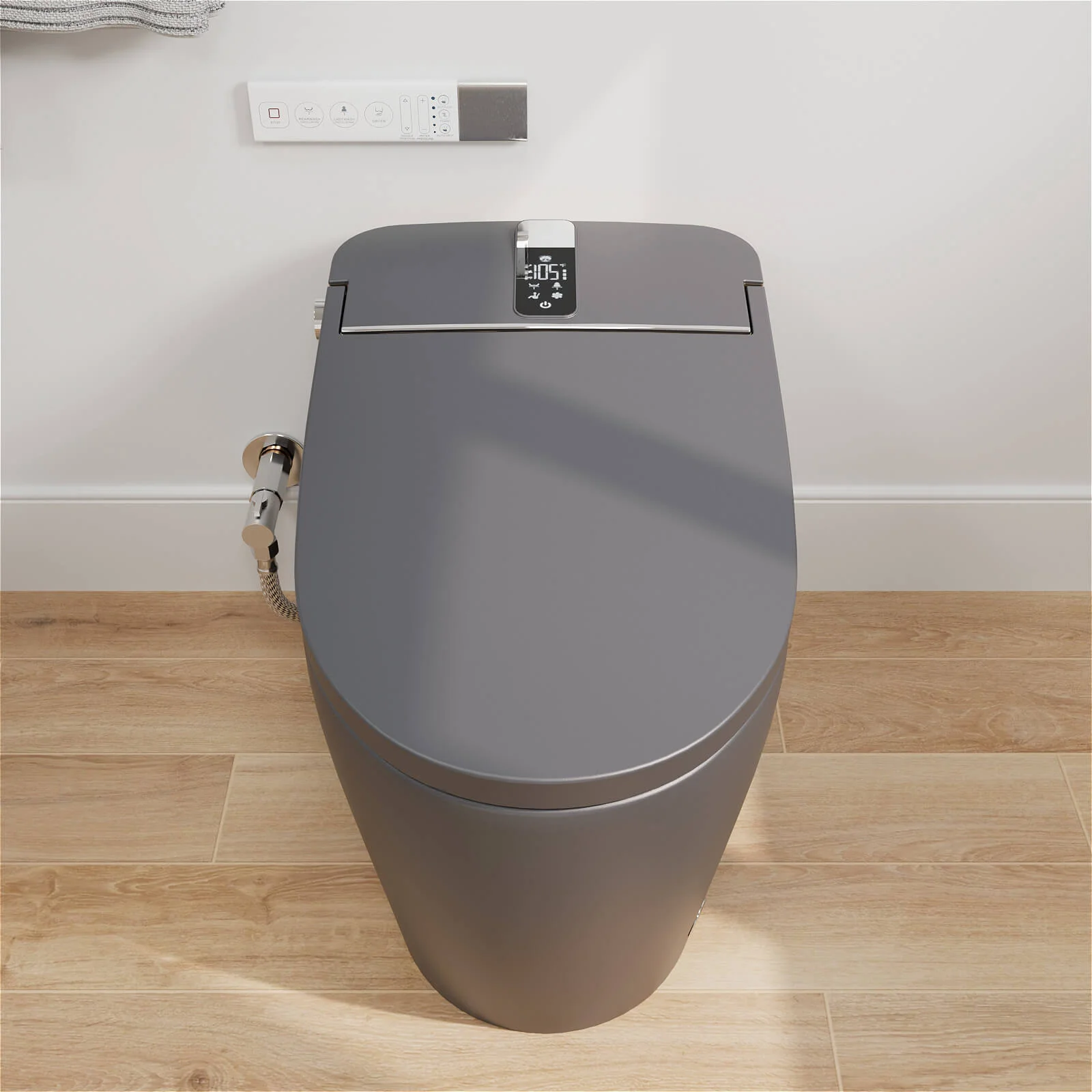 Tankless Elongated Smart Bidet Toilet with Heated Seat, Warm Air Dryer, Night Light - Image 29