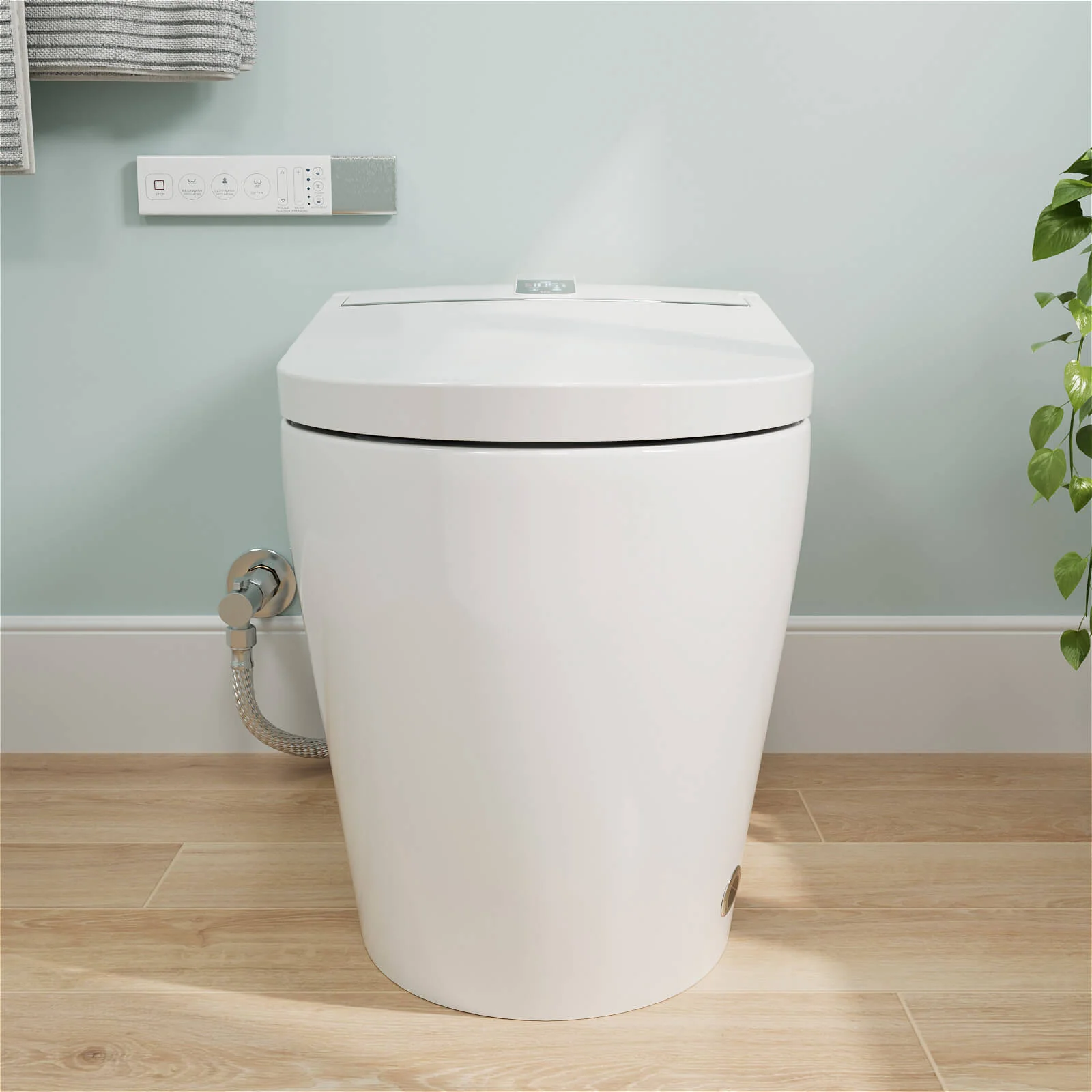 Tankless Elongated Smart Bidet Toilet with Heated Seat, Warm Air Dryer, Night Light - Image 3