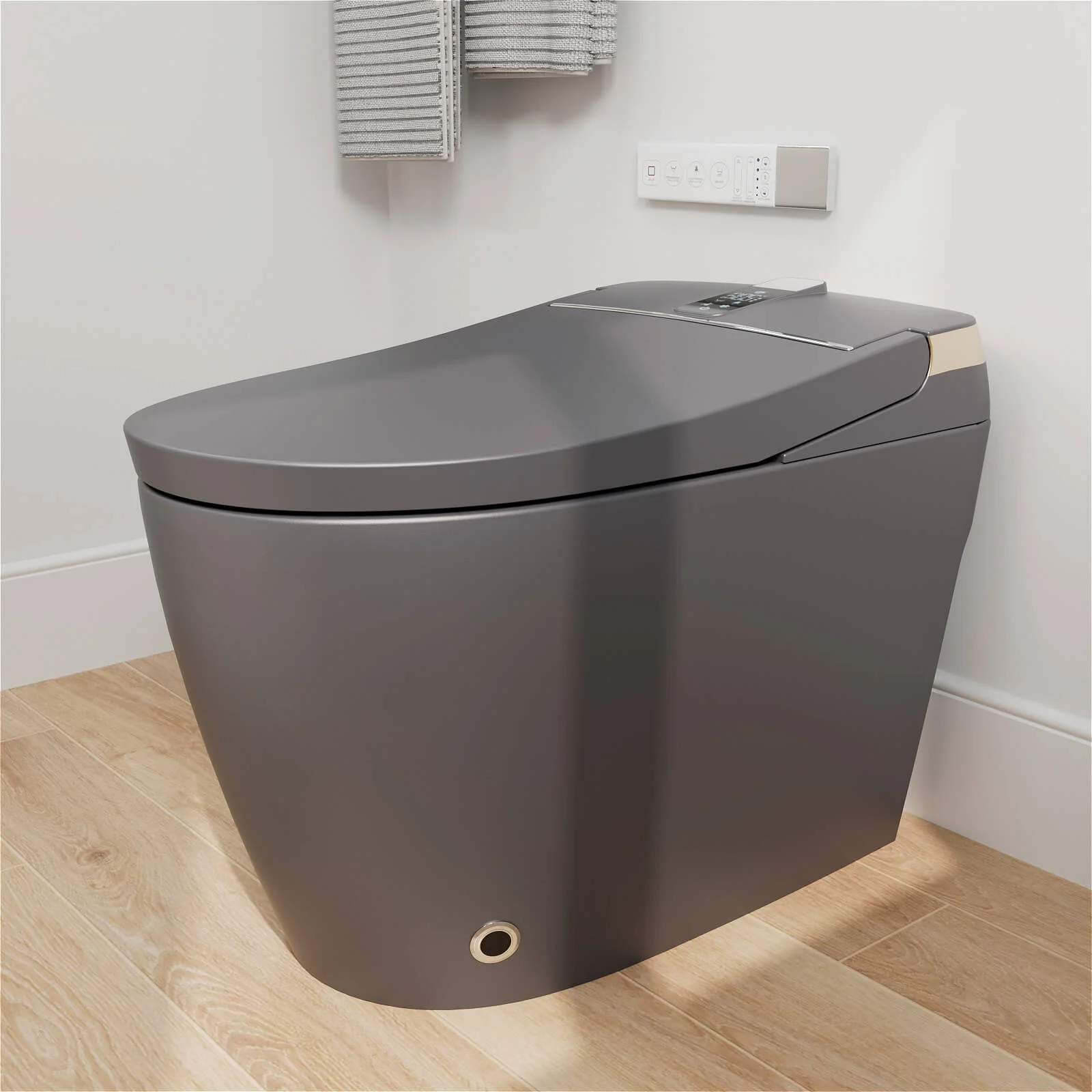 Tankless Elongated Smart Bidet Toilet with Heated Seat, Warm Air Dryer, Night Light - Image 30