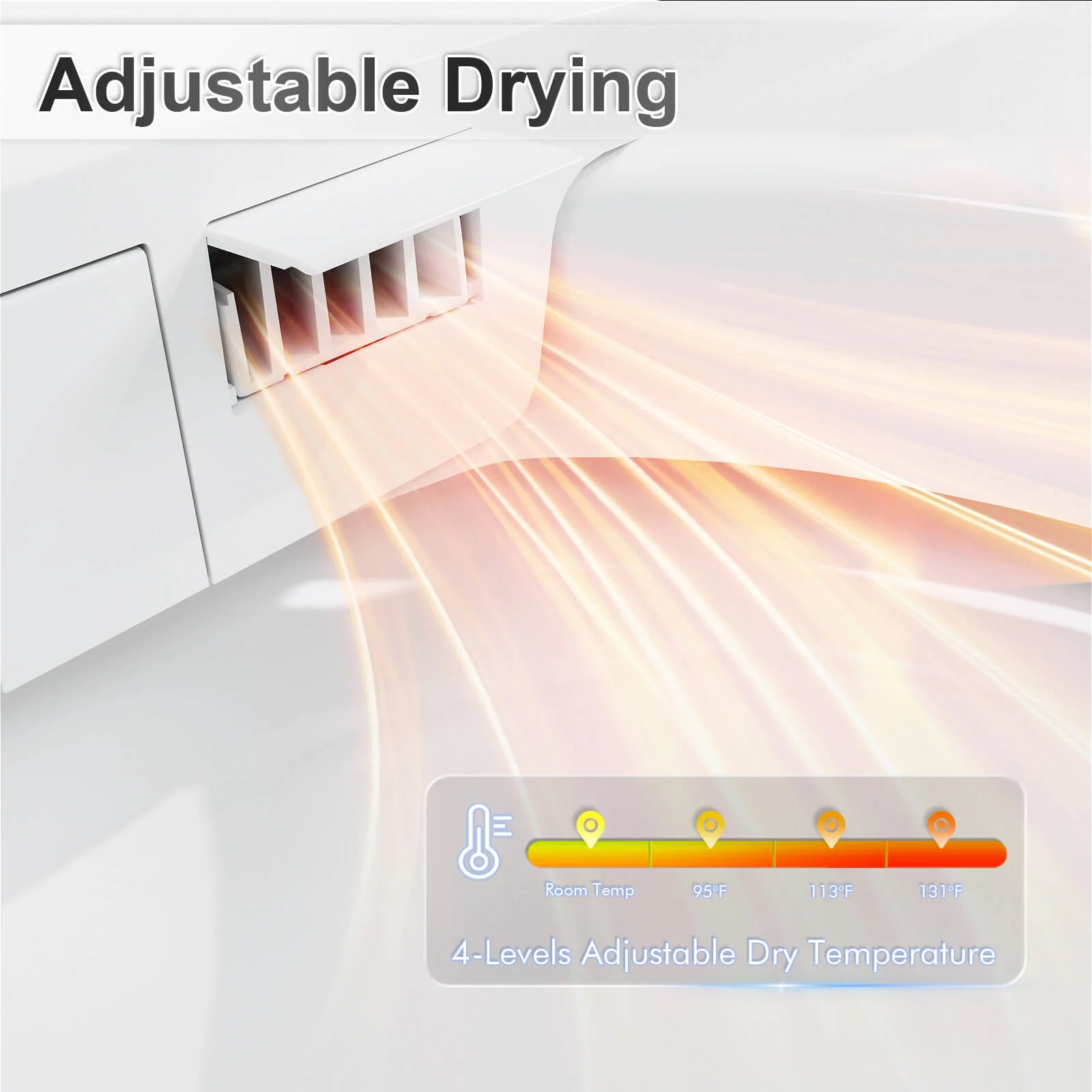 Tankless Elongated Smart Bidet Toilet with Heated Seat, Warm Air Dryer, Night Light - Image 8