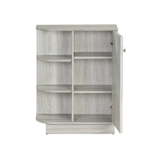 Giving Tree Open Style Shelf Cabinet with Adjustable Plates Ample Storage Space Easy to Assemble, Oak - Image 8
