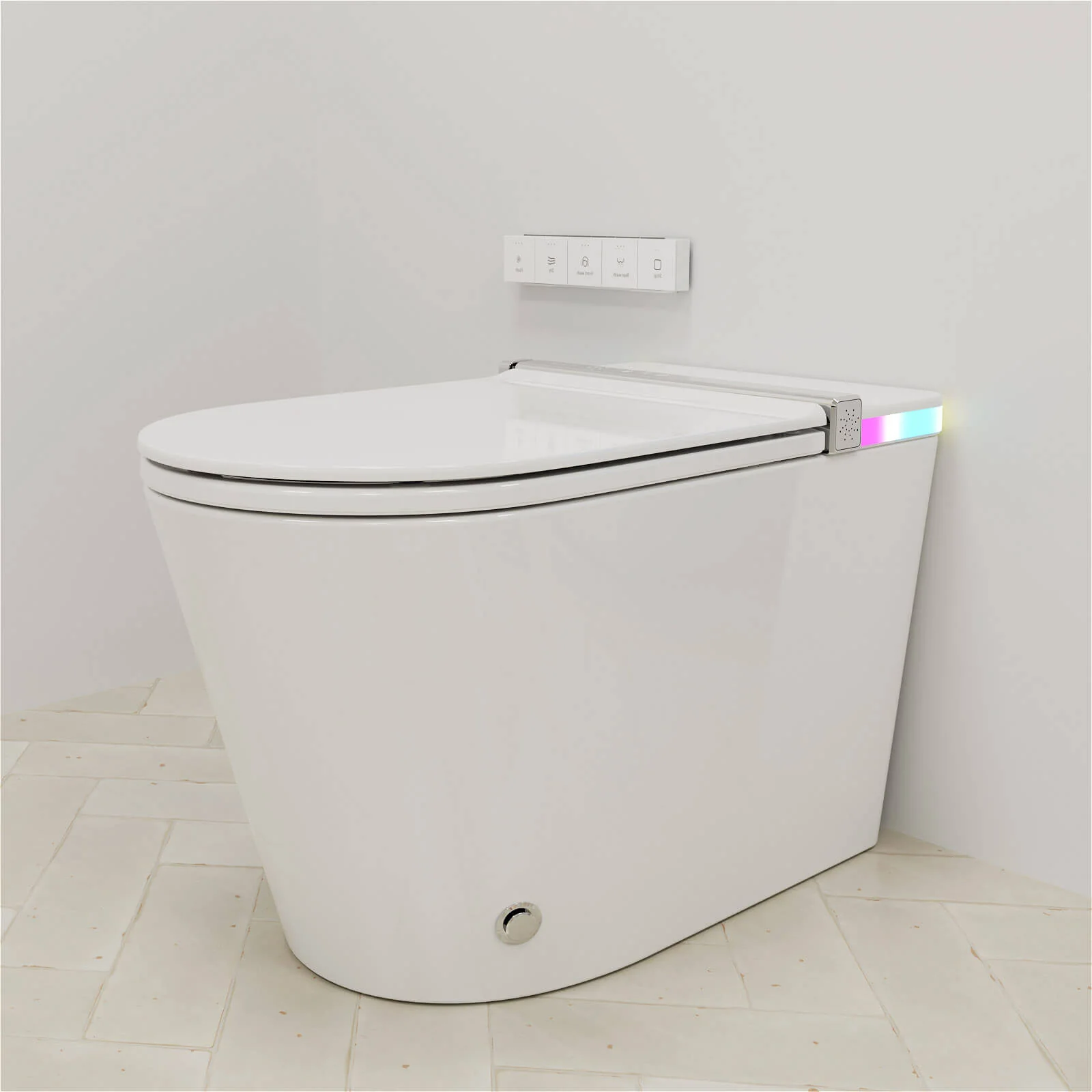 Giving Tree Smart Toilet with Built-in Bidet, Colorful Ambient Lighting, Heated Seat, and Automatic Flush - Image 3