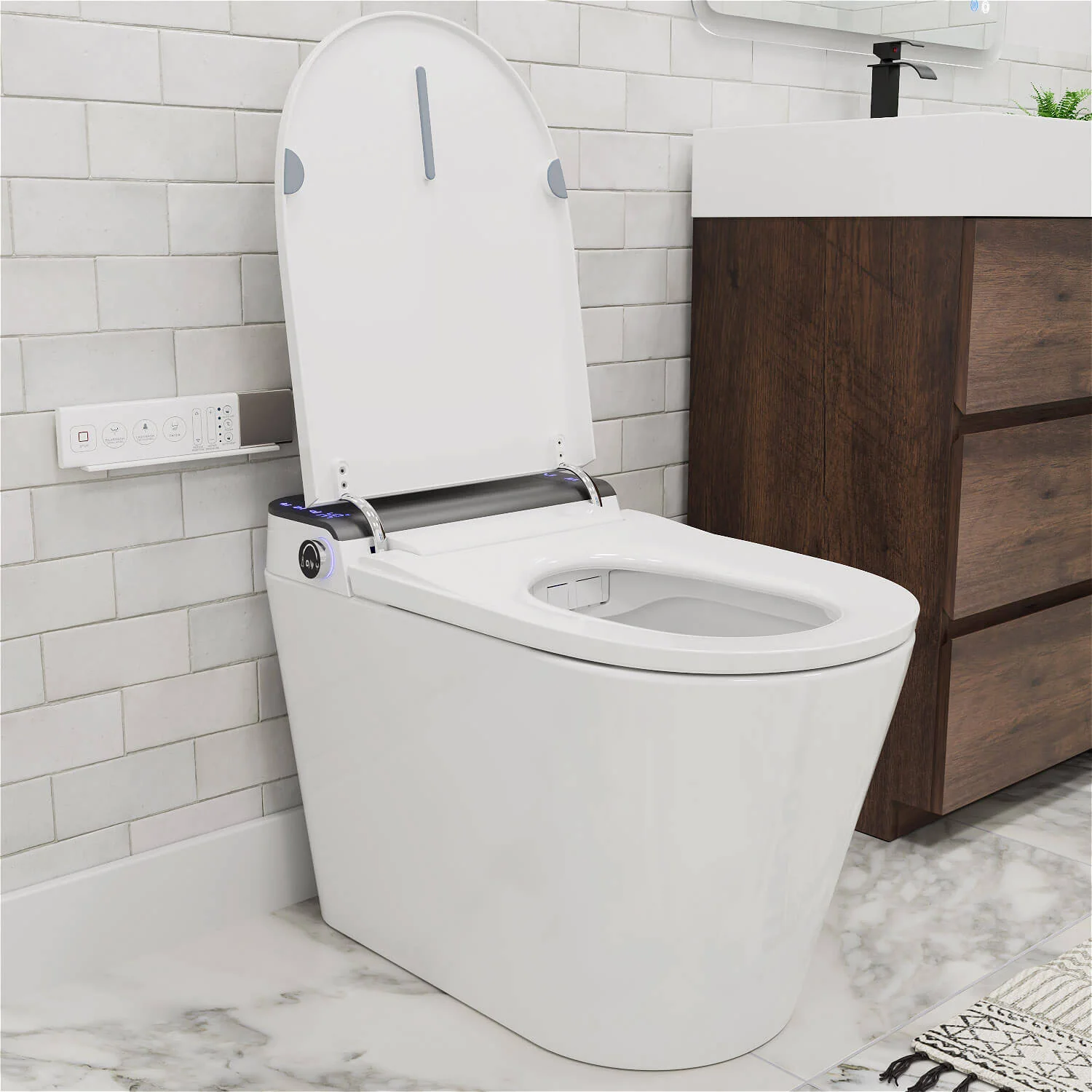 GIVINGTREE Smart Toilet with Built-in Bidet, Heated Seat, Automatic Flush, Night Light - Image 4