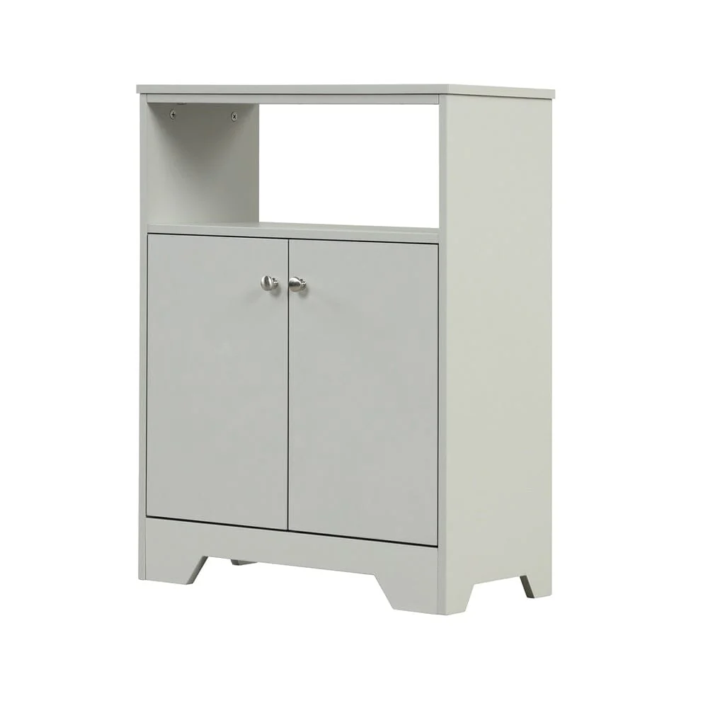Giving Tree Grey Bathroom Storage Cabinet with Adjustable Shelves, Freestanding Floor Cabinet for Home Kitchen, Easy to Assemble - Image 7