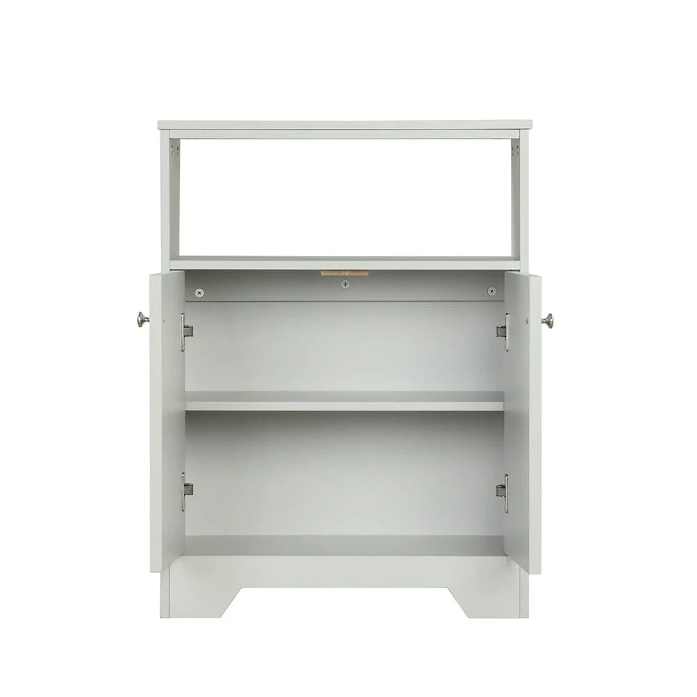Giving Tree Grey Bathroom Storage Cabinet with Adjustable Shelves, Freestanding Floor Cabinet for Home Kitchen, Easy to Assemble - Image 9