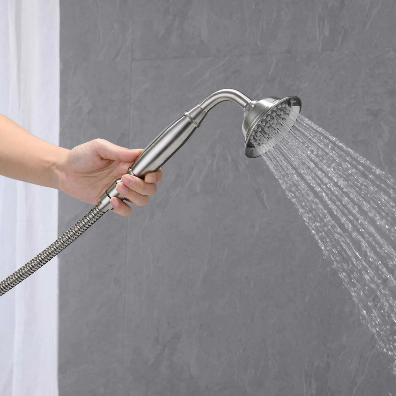Modern Hand Held Shower Floor Mounted Freestanding Tub Filler, 3 Color & 6 Gallons Per Mins - Image 14