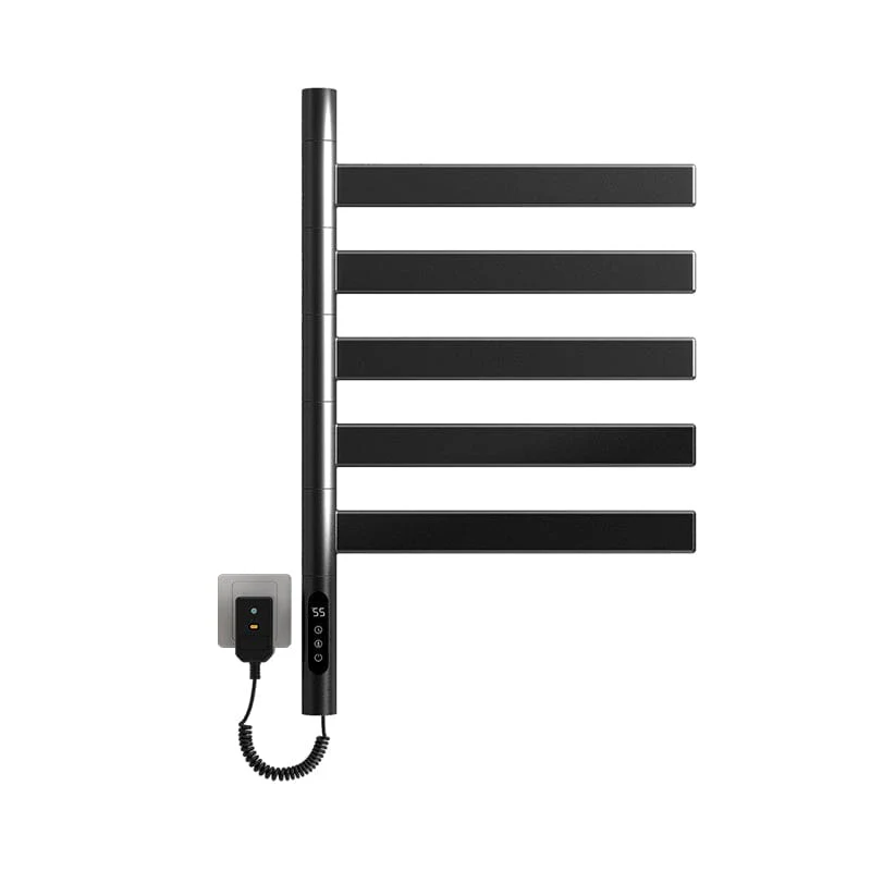 Heated Towel Racks for Bathroom, 180° Rotating Wall Mounted Towel Warmer with Flat 5 Bar - Image 11