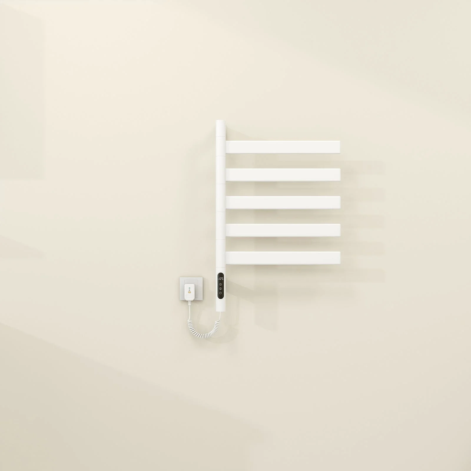 Heated Towel Racks for Bathroom, 180° Rotating Wall Mounted Towel Warmer with Flat 5 Bar - Image 27