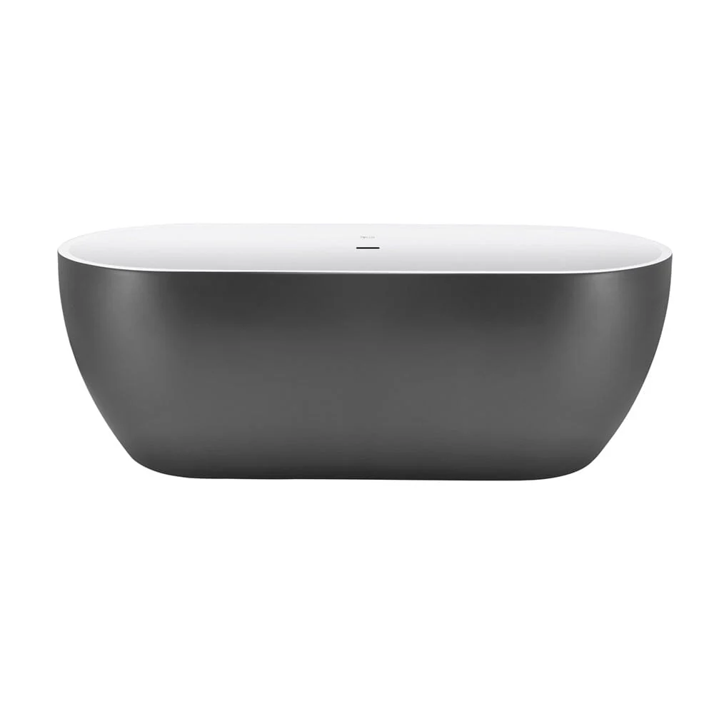 Mokleba 65" Acrylic Oval Freestanding Soaking Bathtub with Drain - Image 14