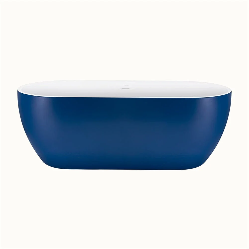 Mokleba 65" Acrylic Oval Freestanding Soaking Bathtub with Drain - Image 30