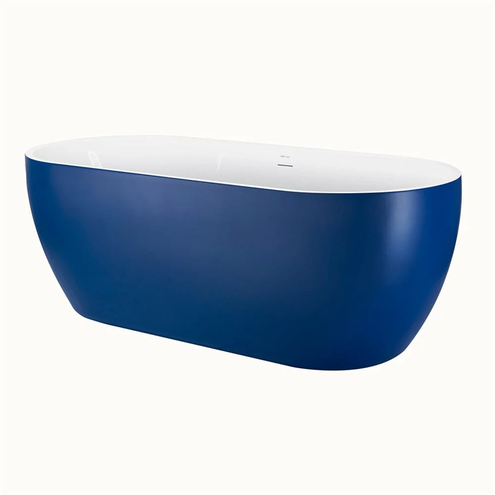 Mokleba 65" Acrylic Oval Freestanding Soaking Bathtub with Drain - Image 31