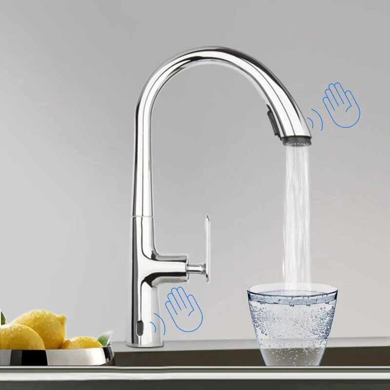 Giving Tree Kitchen Sensor High Arc Faucets Single Handle Pull Down - Image 29