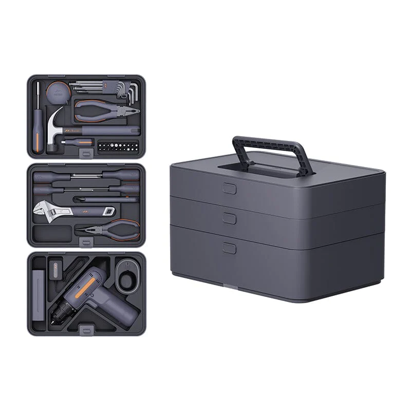 JIMIHOME Home Repair Tool Kit Set of 97 Pieces with Cordless Power Drill for House Renovation - Image 14