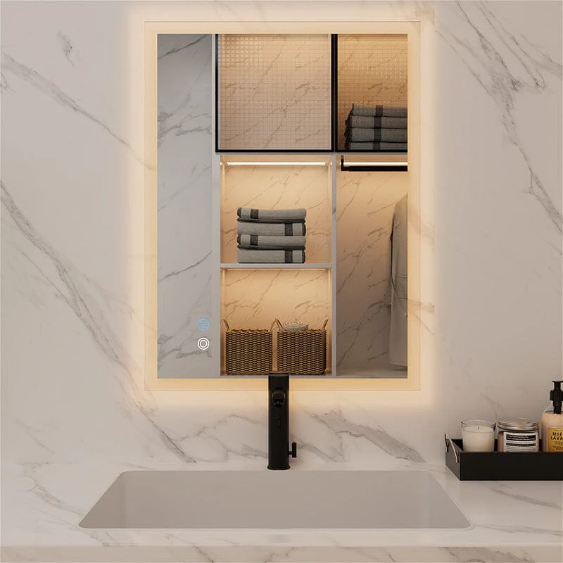 LED Light Bathroom Vanity Mirror Large Rectangular Frameless Anti Fog - Image 12