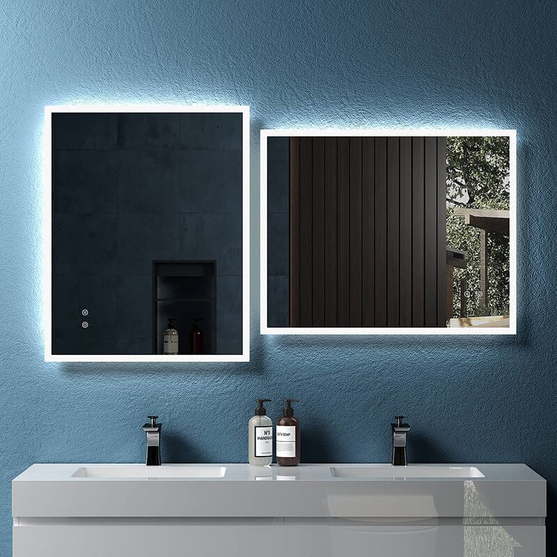 LED Light Bathroom Vanity Mirror Large Rectangular Frameless Anti Fog - Image 2