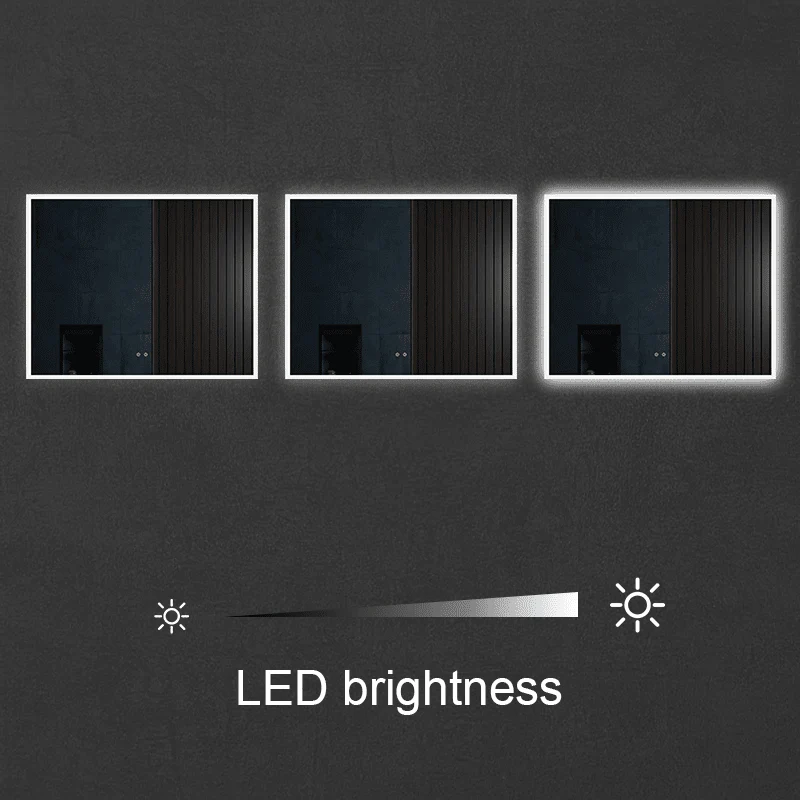 LED Light Bathroom Vanity Mirror Large Rectangular Frameless Anti Fog - Image 44